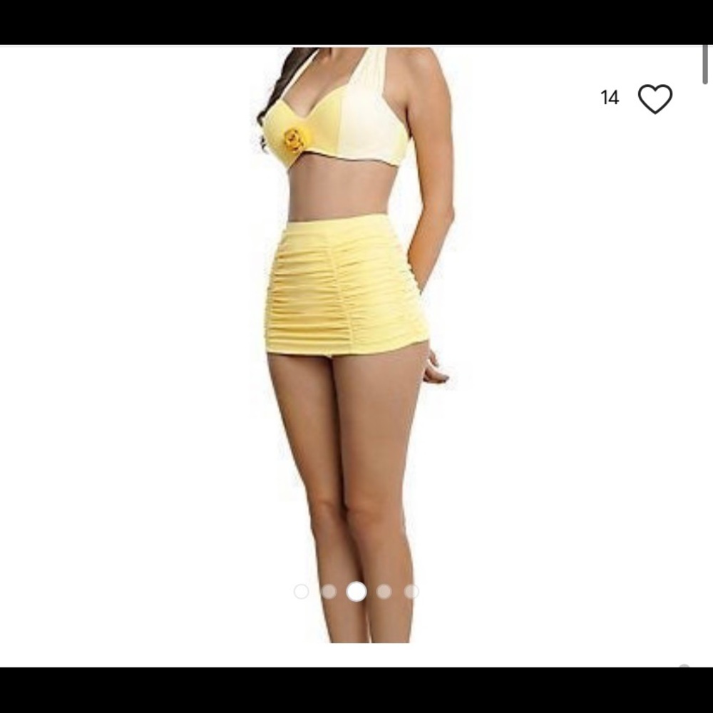 Disney swim bikini beauty and the beast med/large